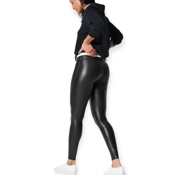 Spanx size S black Faux Leather Leggings - Picture 2 of 9